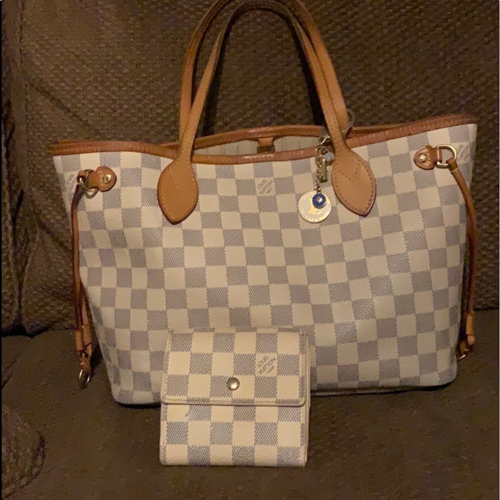 Lv Damier  Azur Compact Wallet